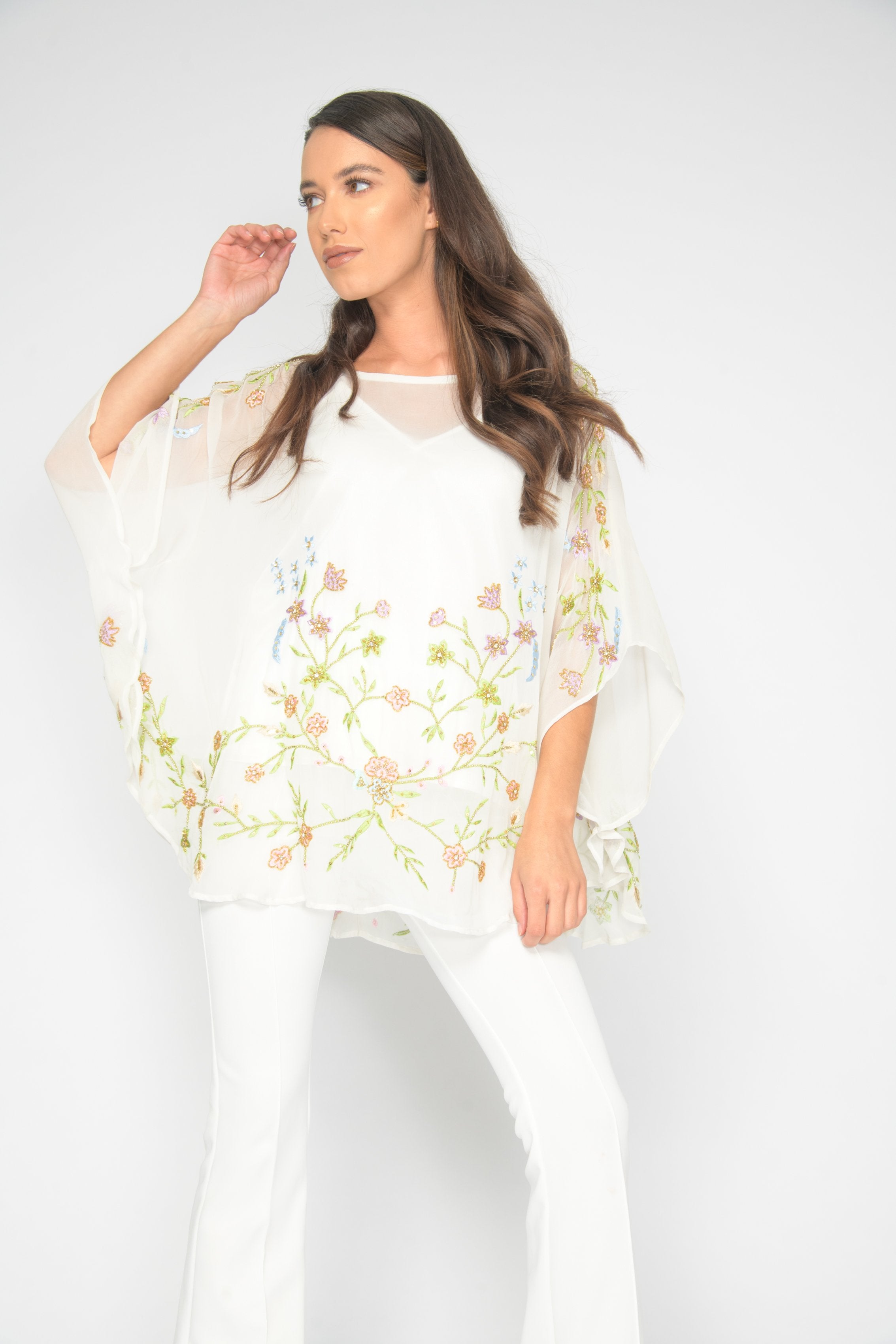 White Martina Kaftan Top