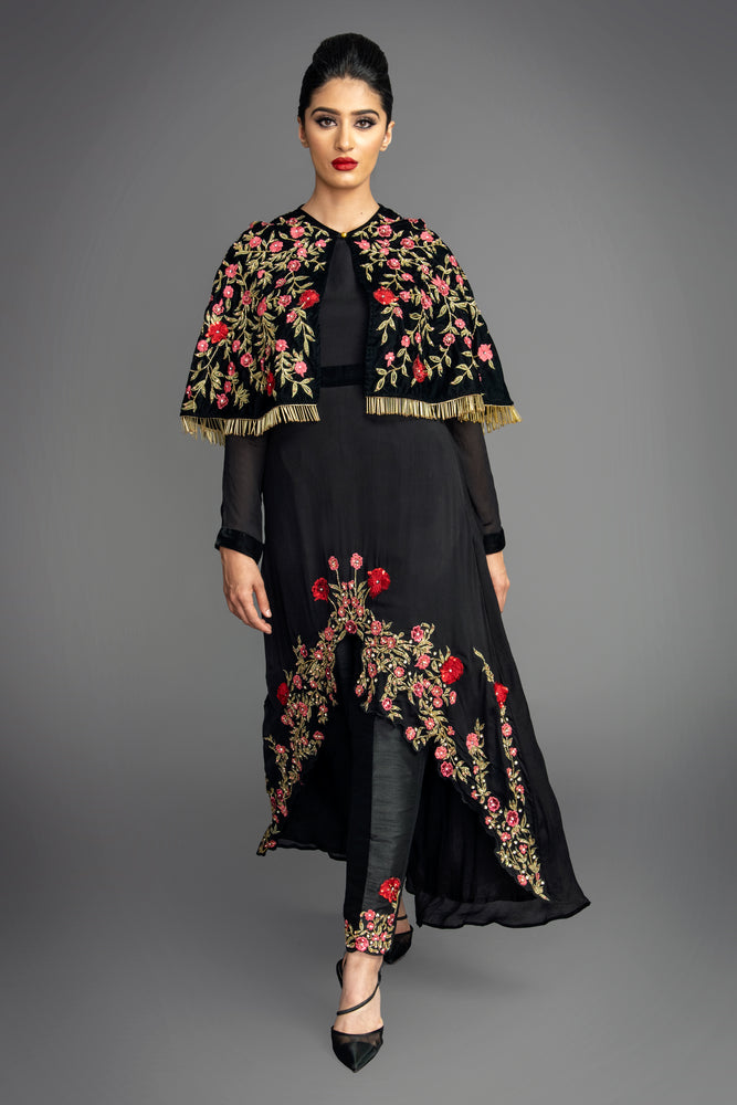 Velvet Cape Dress – Moresca Clothing & Costume
