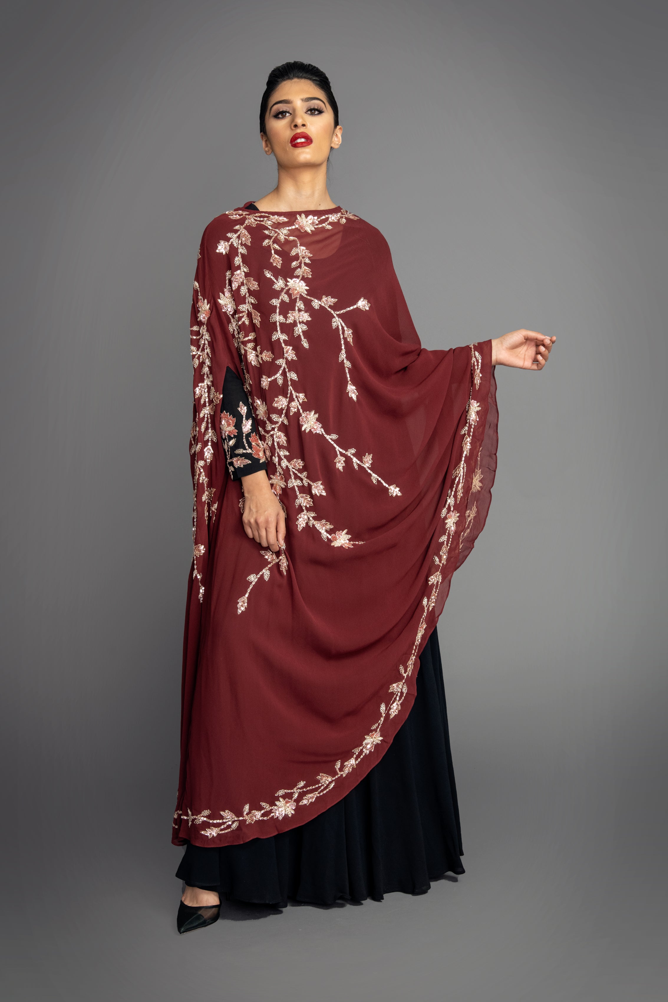 Maroon Sionnah Cape