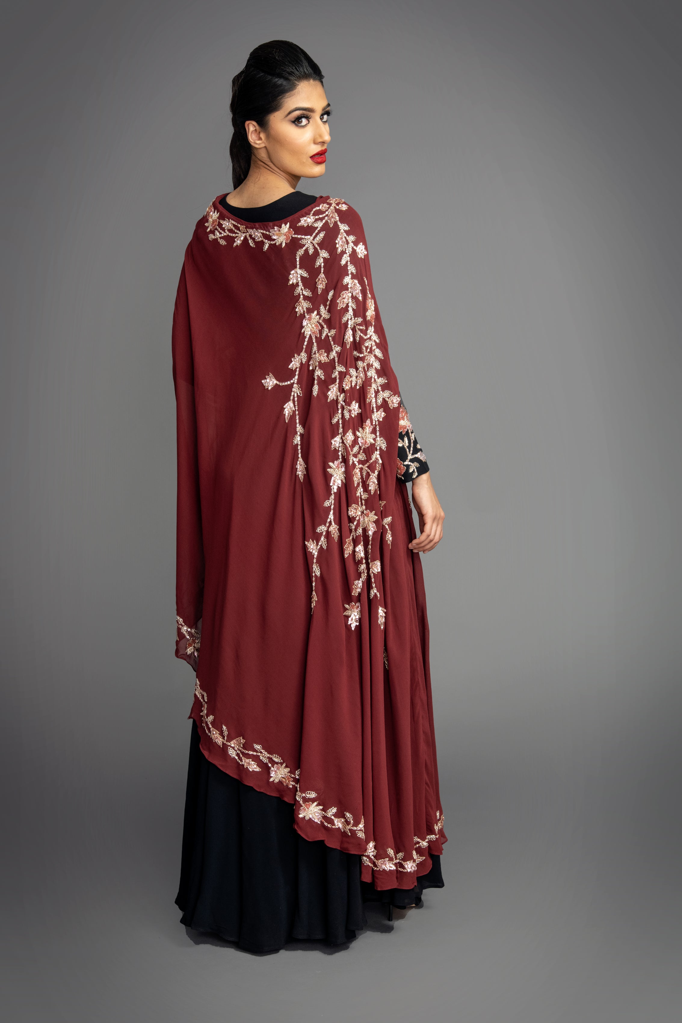 Maroon Sionnah Cape