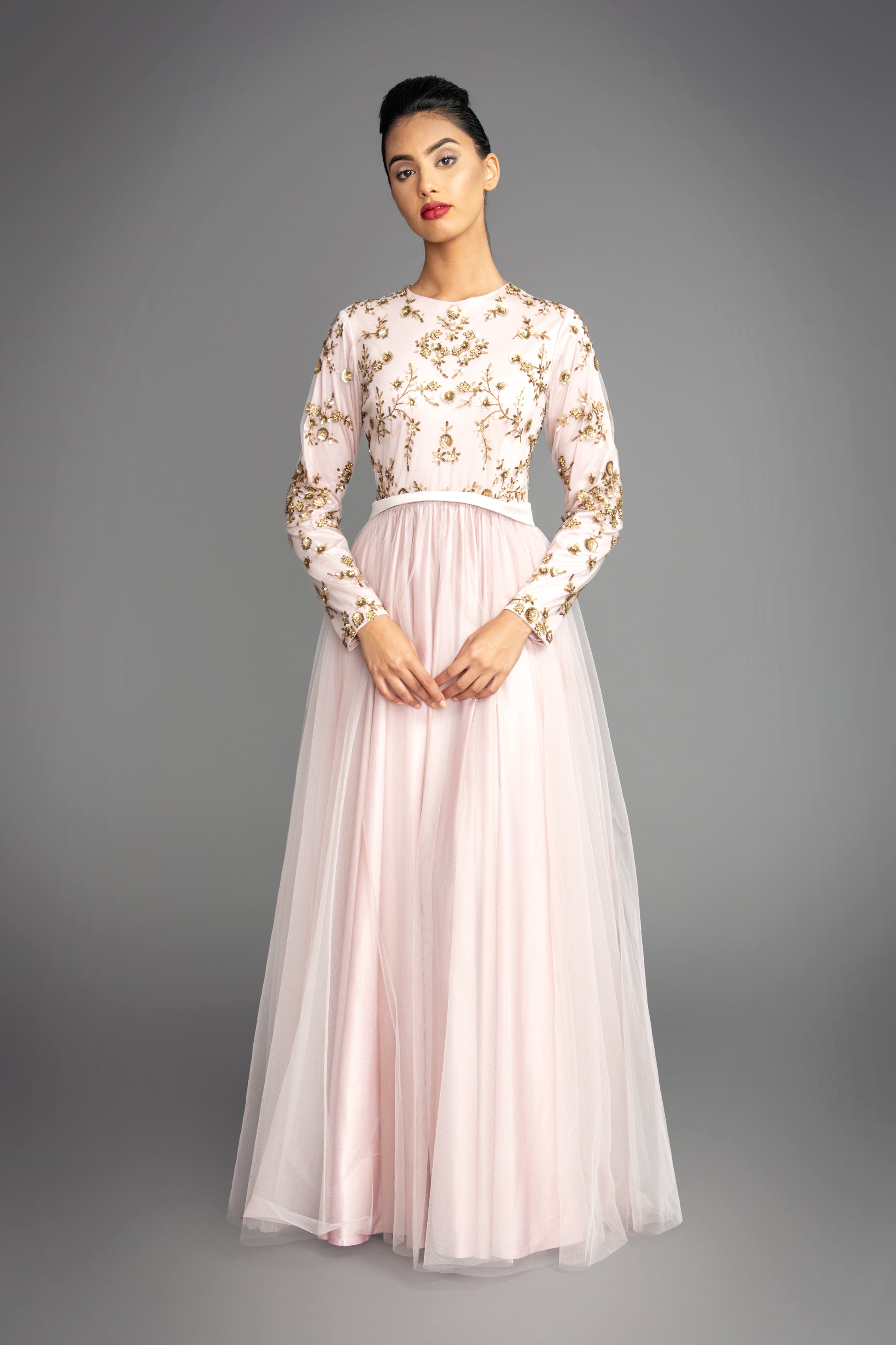 Light Pink Sequin Gown