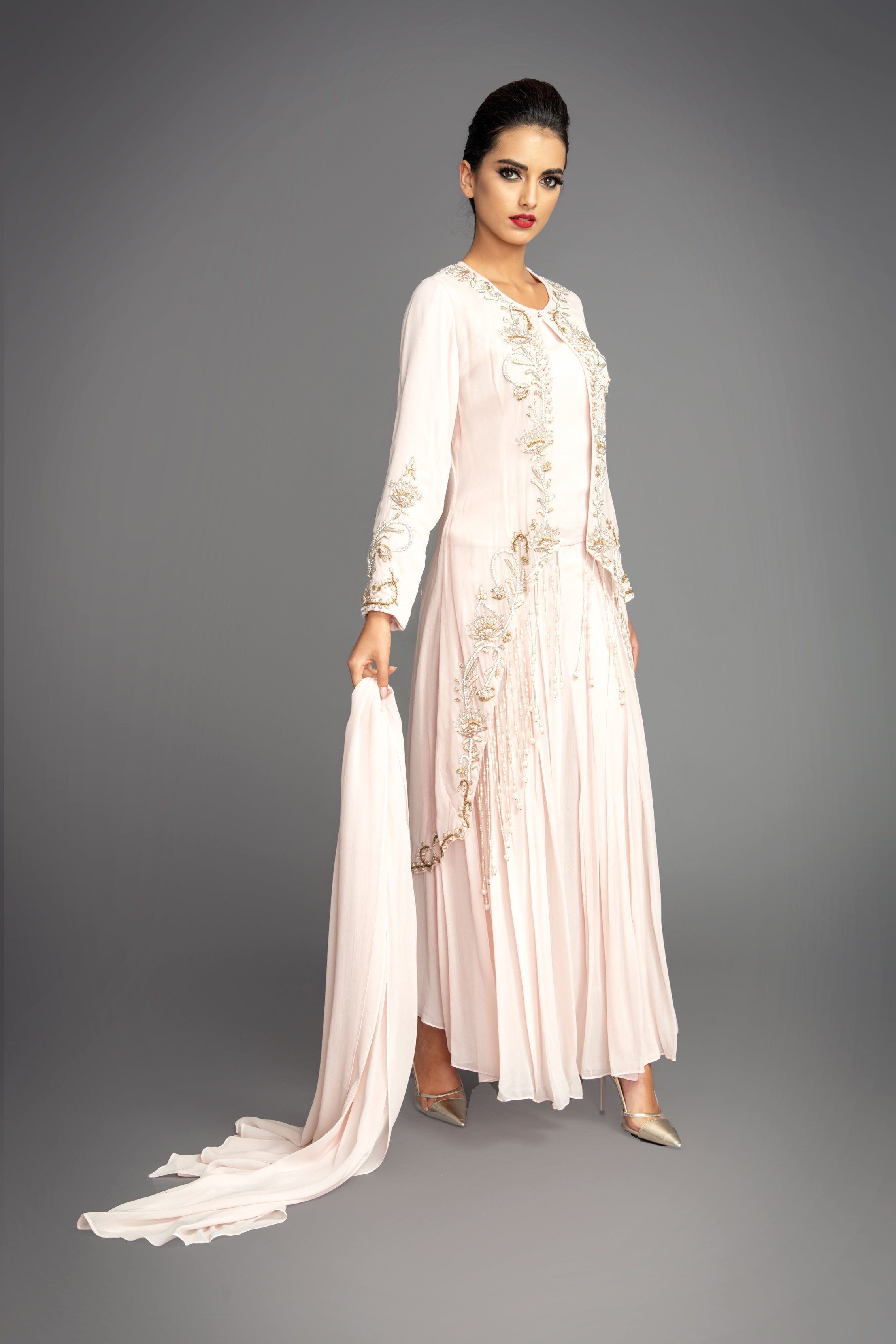 Nahid Tassel Suit Nude