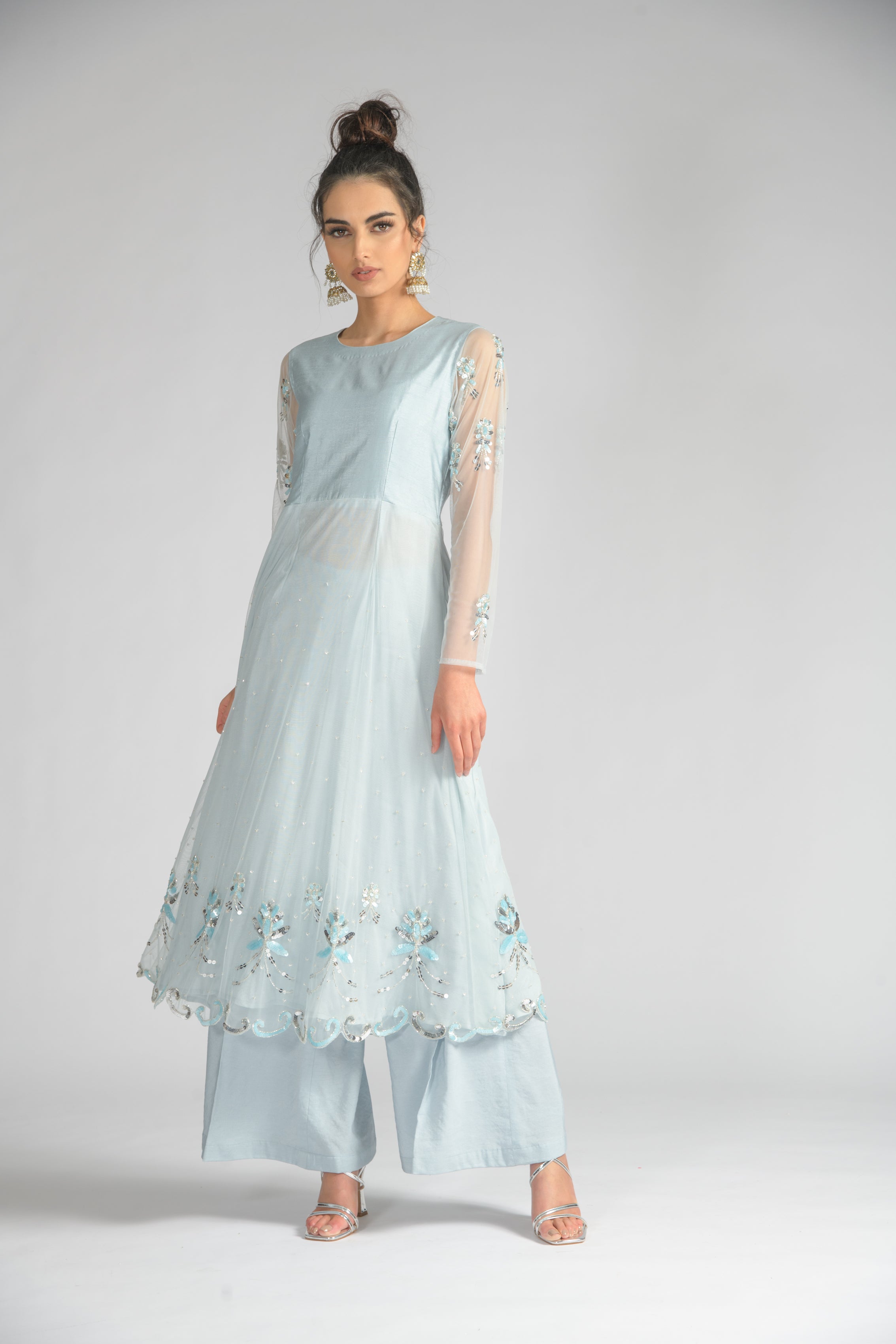 River Sky Blue Trouser Dress