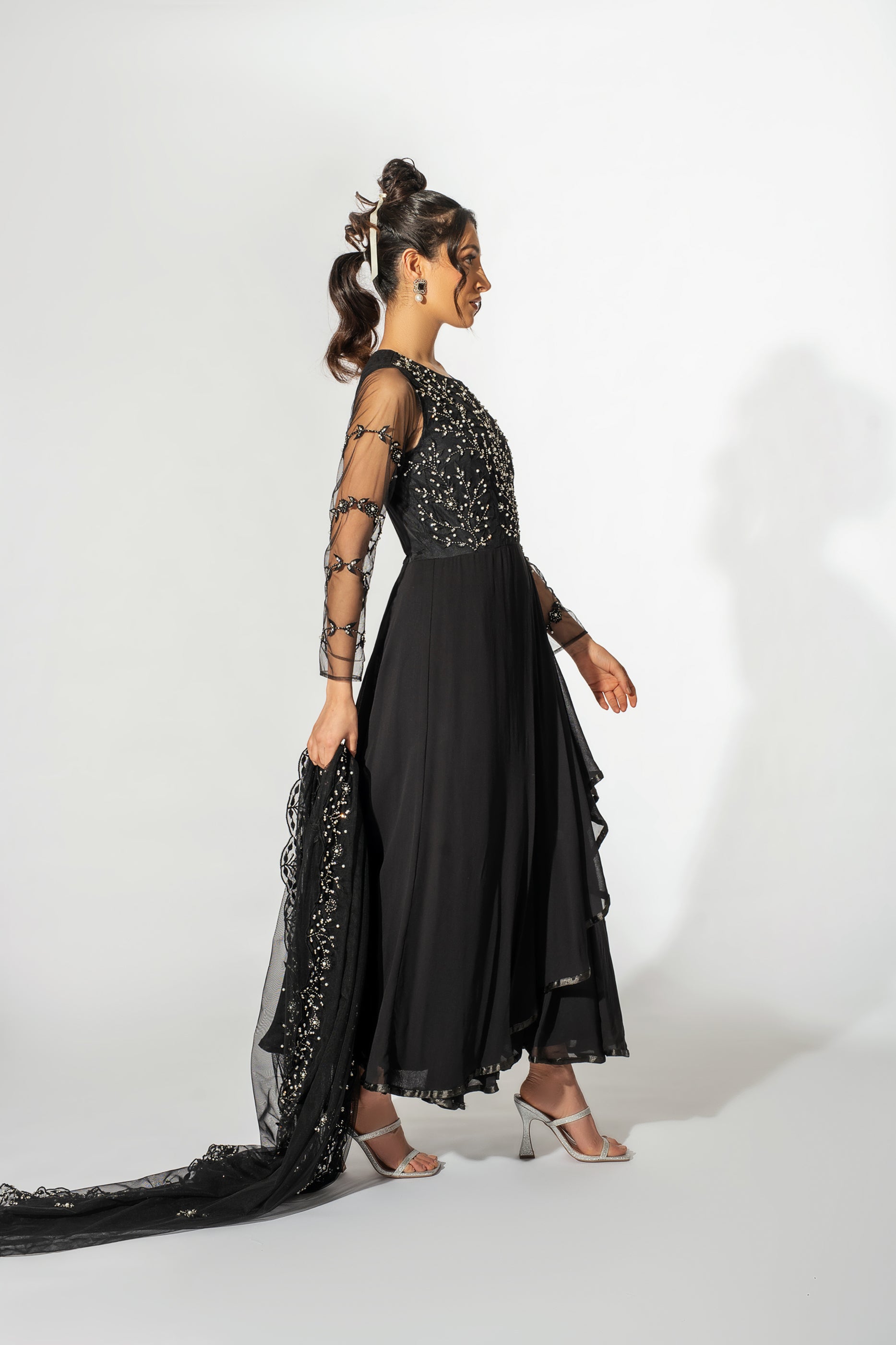 Aliya Dupatta Suit - Black