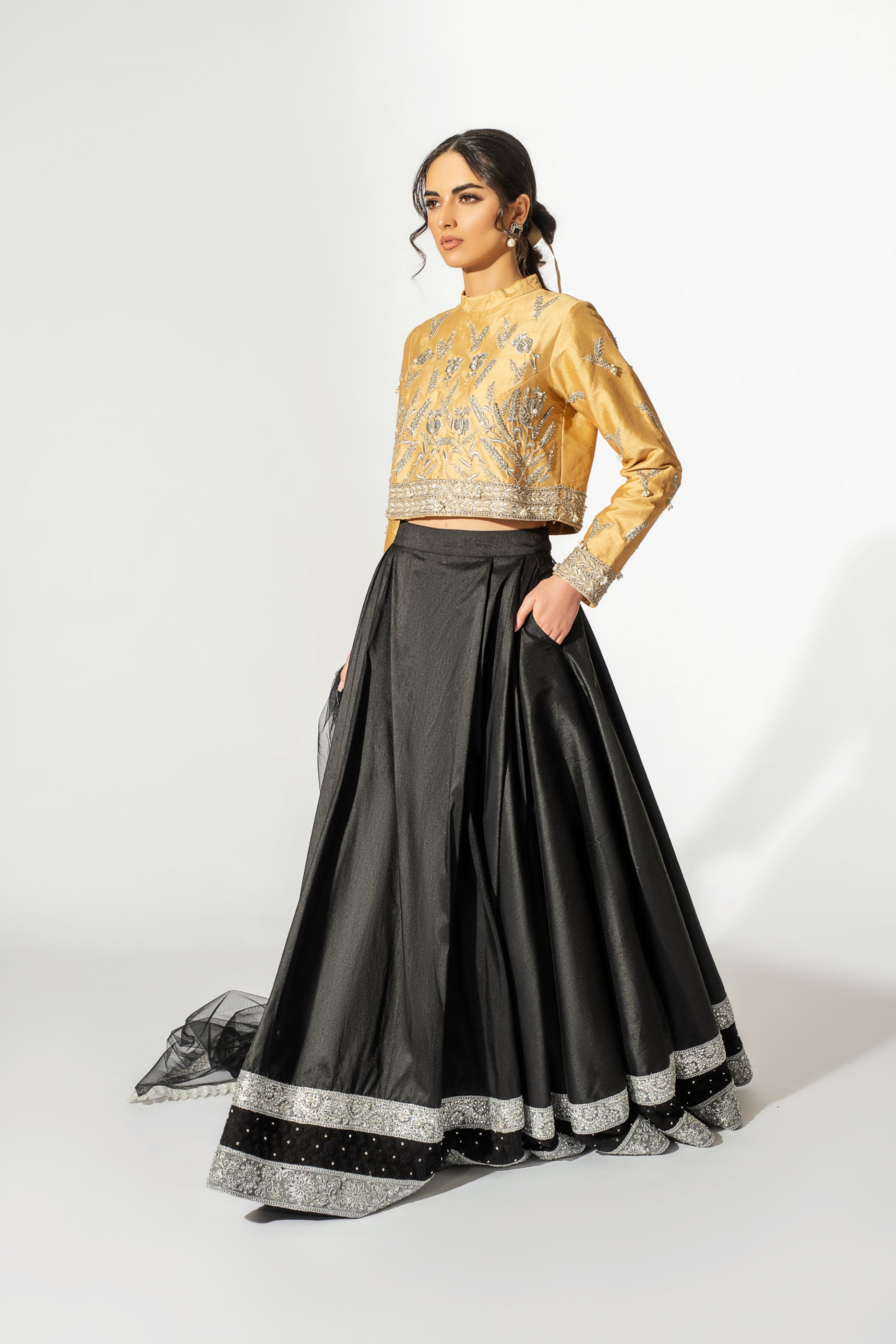 Humna Marigold Lehenga Outfit