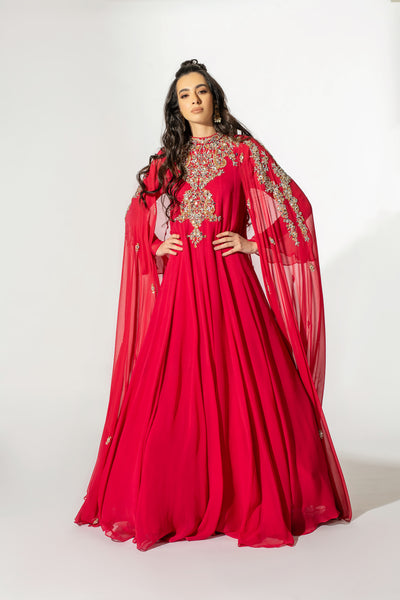 Cape lehenga by MischB Couture | Indian fashion dresses, Indian gowns  dresses, Indian wedding gowns