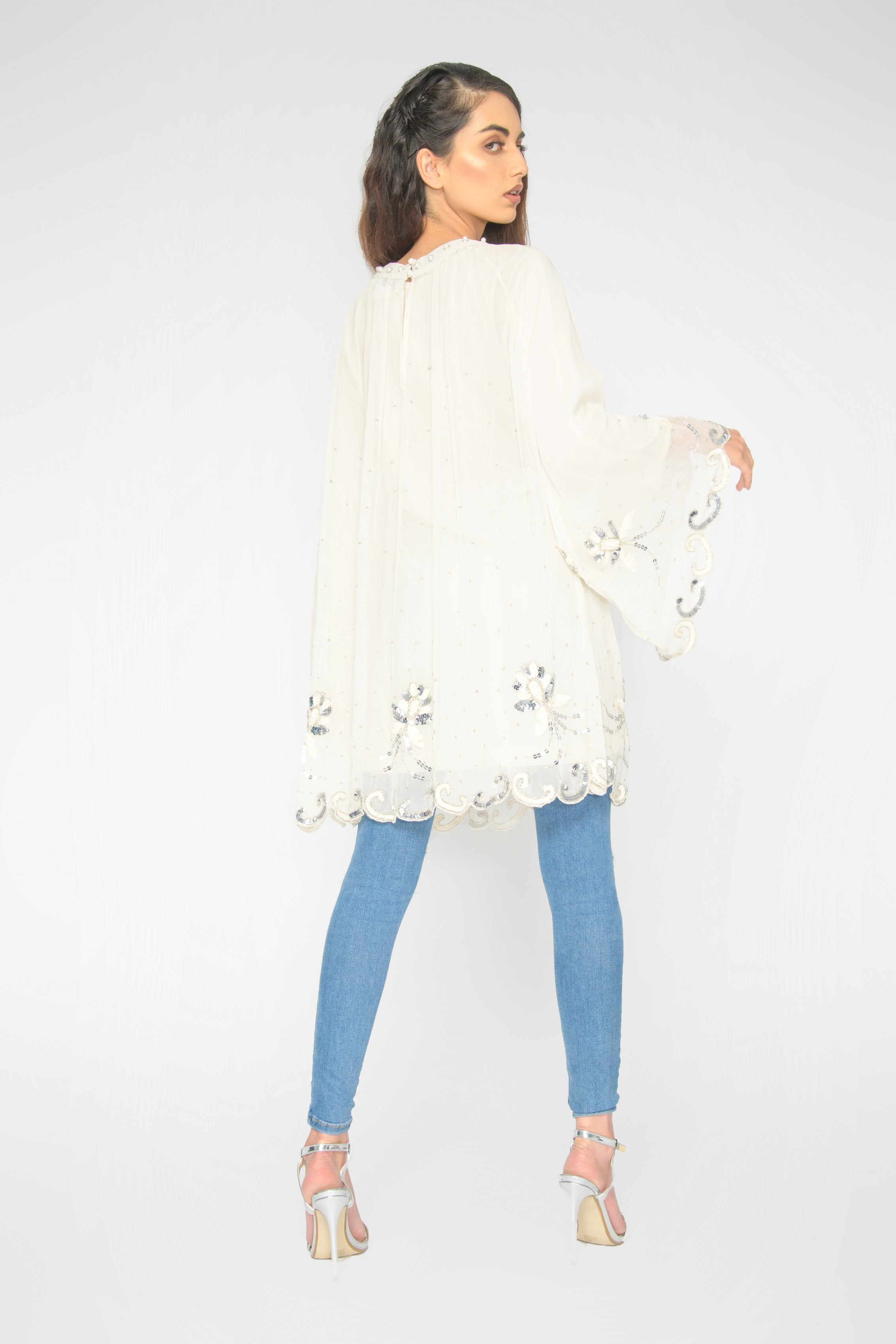 River Cream Raglan Top