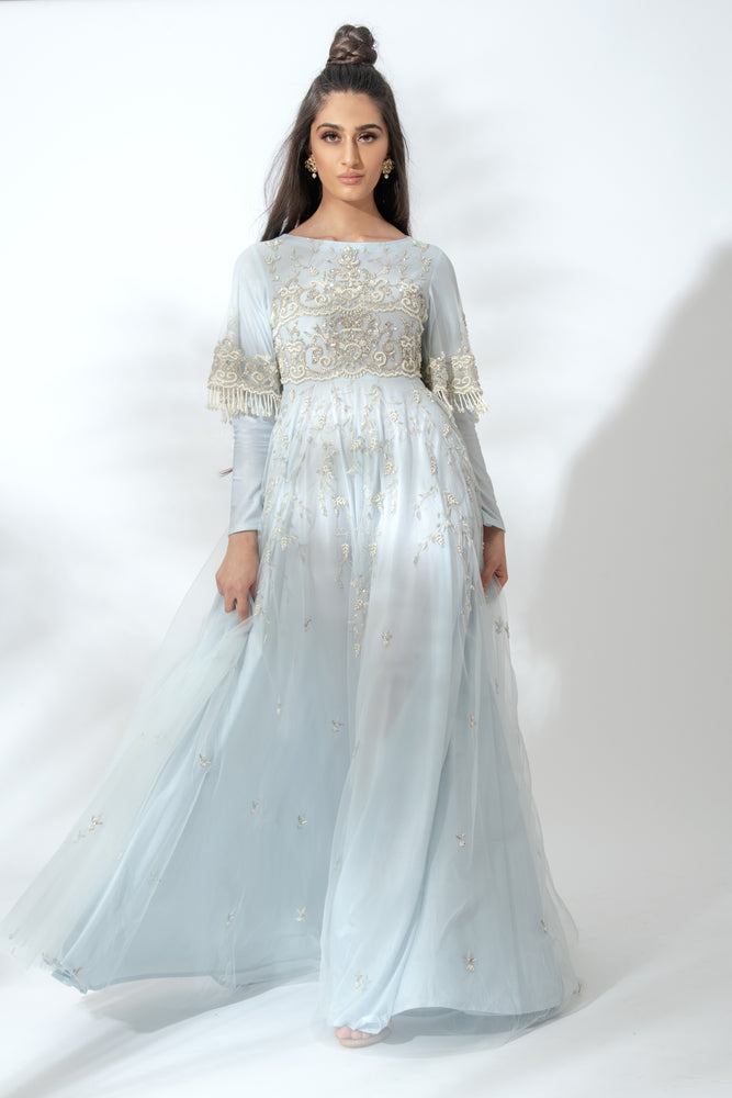 Farida Ice Blue Gown
