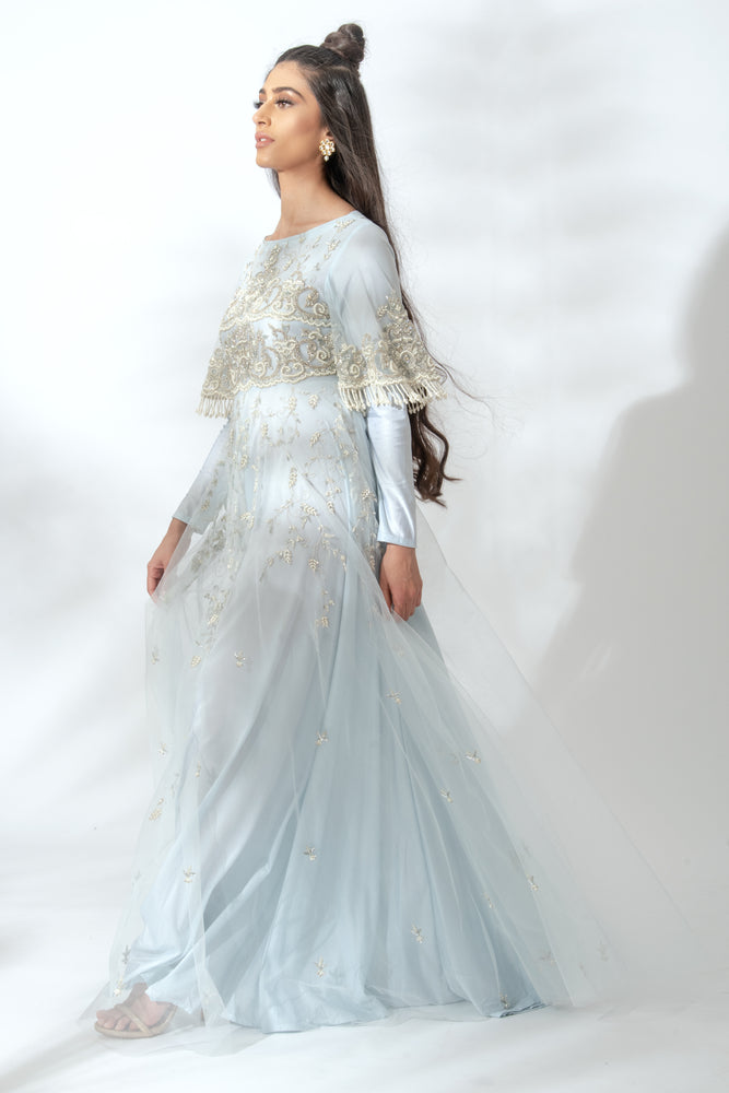 
                  
                    Farida Ice Blue Gown
                  
                
