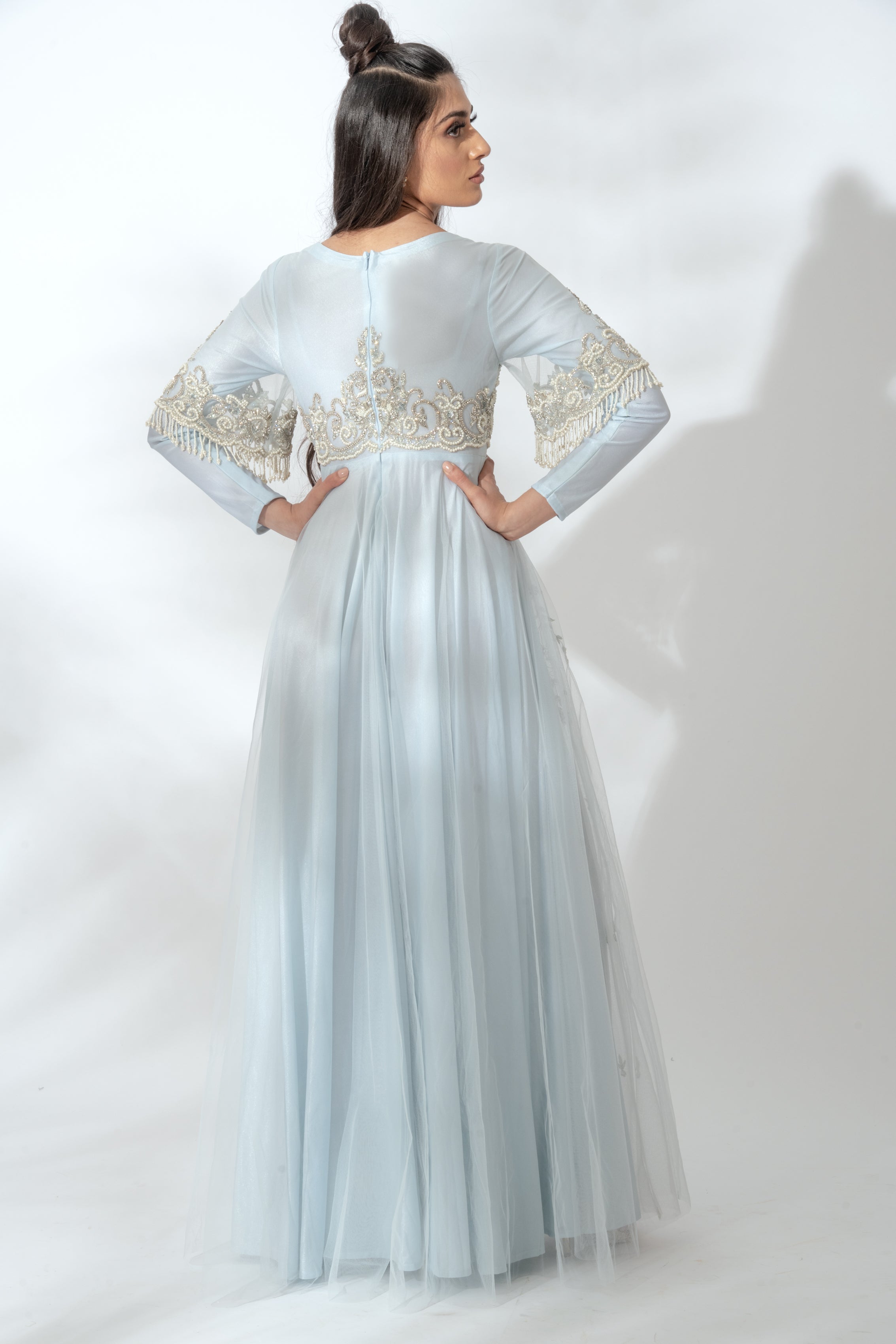 Farida Ice Blue Gown